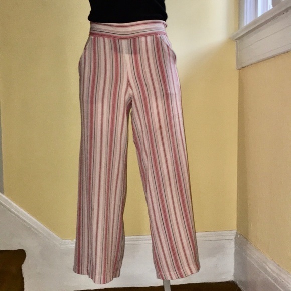 Max Studio Pants - Max Studio striped cropped palazzo pants